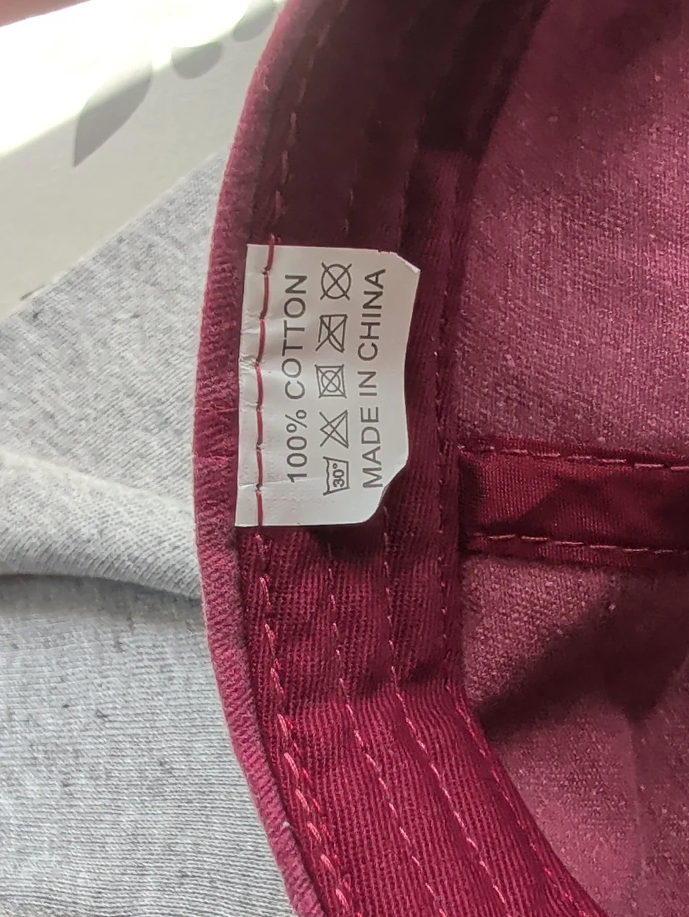 Dog Mom Hat Embroidered white Letters Baseball Cap Burgundy pony tail hole OS